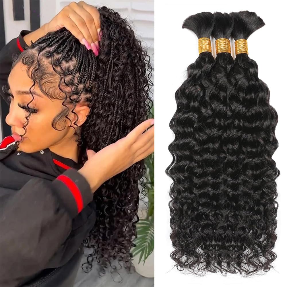 Water Wave Bulk Human Hair For Braiding - Watergolf Haar voor Vlechten, Onbewerkt Menselijk