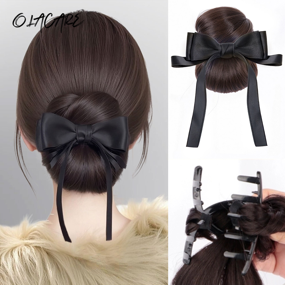 Claw Clip Messy Bun Hair Piece - Synthetische Strik Haar Klauw Clip Chignon