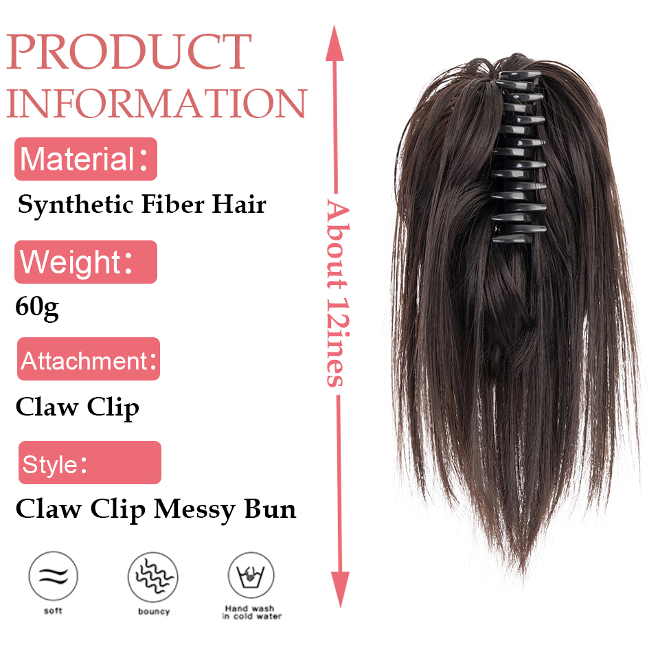 Snoilite Synthetische Rechte K - Claw Clip Messy Bun Hair Piece recensie en prijs