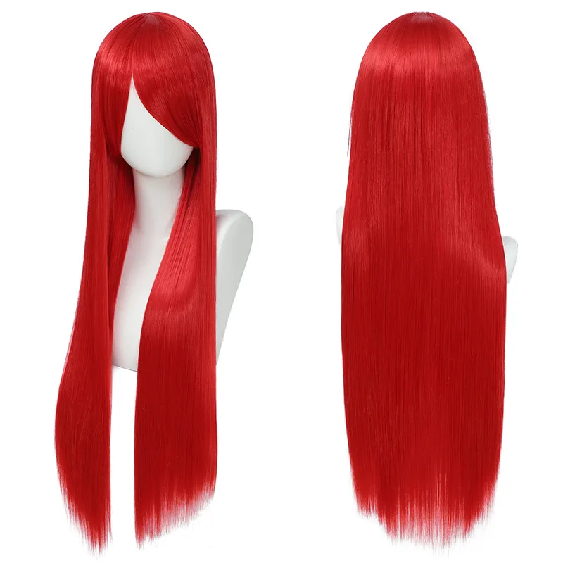 80 cm Kleurrijke Lange Rechte  - Synthetic Braided Wigs For Black Women recensie en prijs