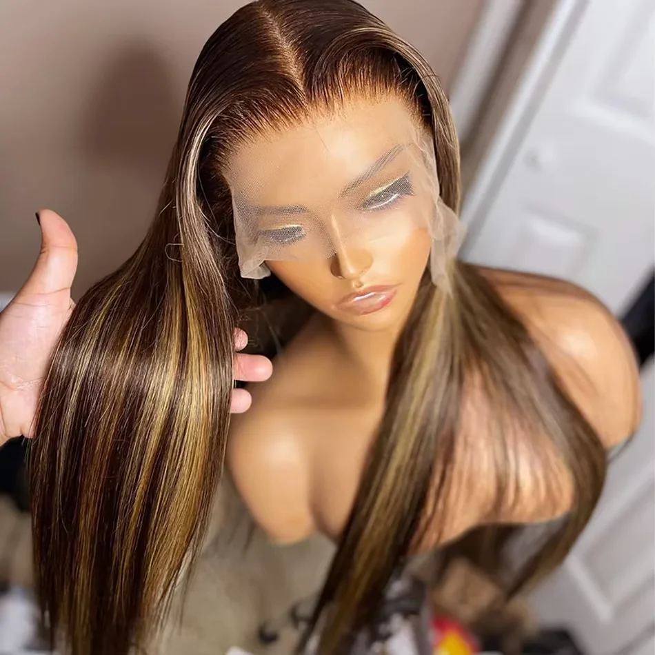 13x4 Bruin Roze Blauw Kant Voo - 613 Blonde Body Wave Lace Front Wig recensie en prijs