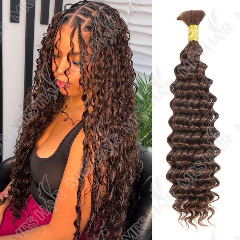 Bruin Diep Golf Haar Bulk Exte - Water Wave Bulk Human Hair For Braiding recensie en prijs