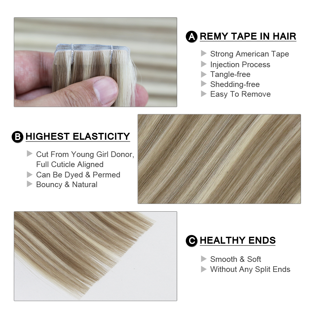 Onzichtbare Tape In Extensions - Invisible Tape In Extensions Real Hair recensie en prijs