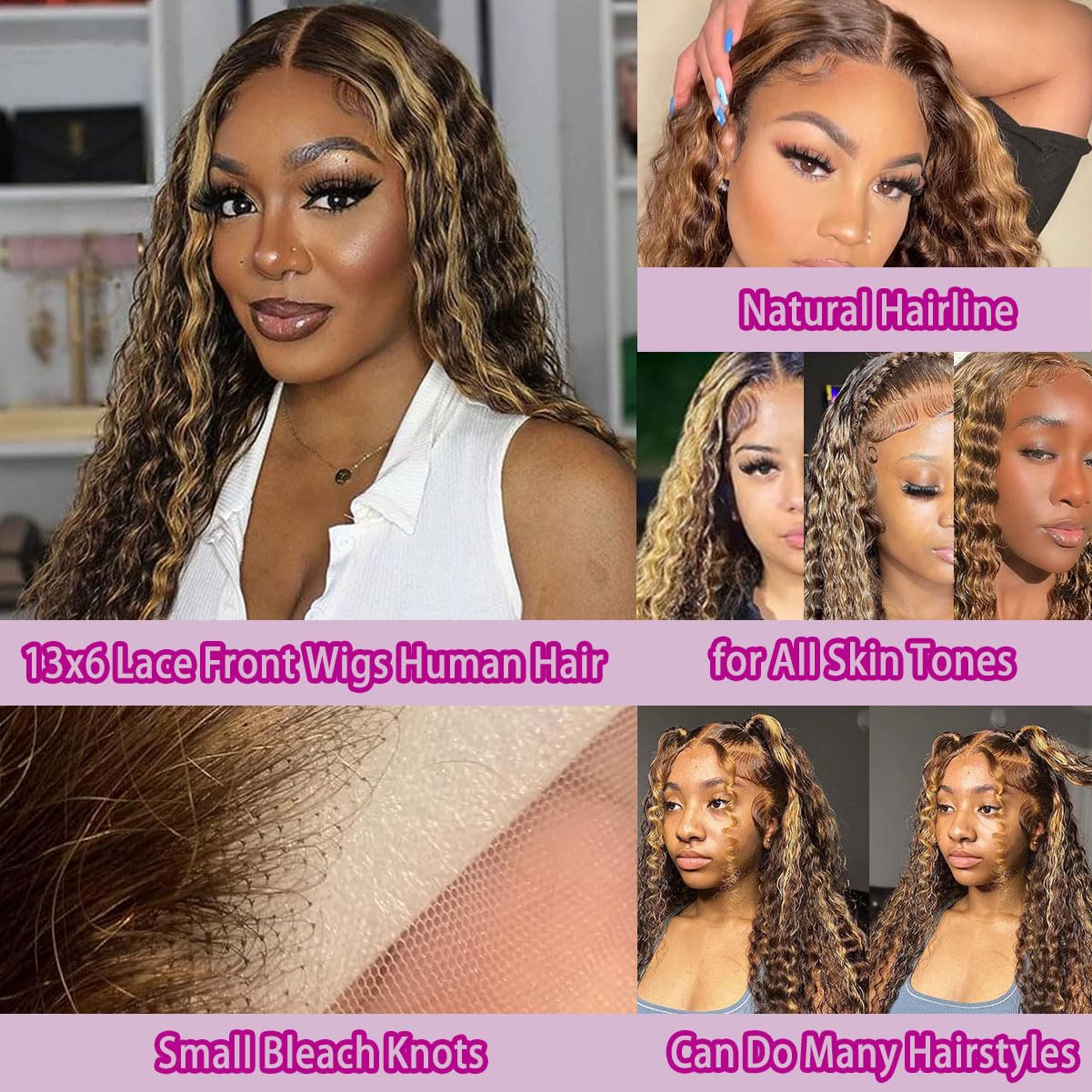 36 Inch Diepe Golf P4/27 Hoogt - Lace Front Wigs recensie en prijs