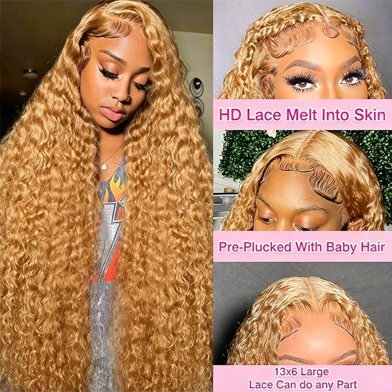34 38 inch honingblonde pruik  - Lace Front Wigs recensie en prijs