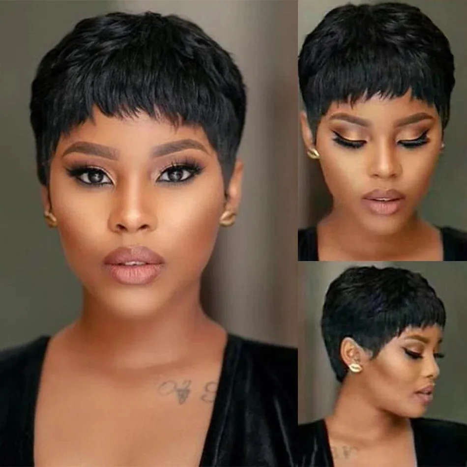 Korte Menselijk Haar Pruiken P - Short Pixie Cut Wig Human Hair Cheap recensie en prijs